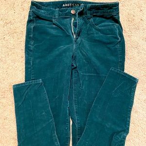 Green American Eagle Hi Rise Jegging- size 6